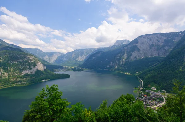 Alpene og innsjøen Hallstatt, Østerrike – stockfoto