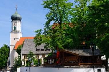 Parish Kilisesi st.peter ve paul, oberammergau, Almanya