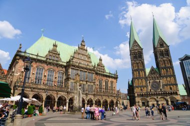 tarihi Belediye Sarayı ve Katedrali, bremen, Almanya