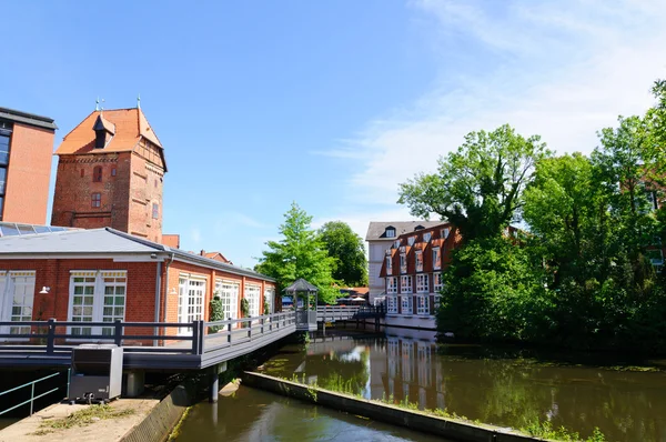 The canals and the city of Lüneburg — Stockfoto