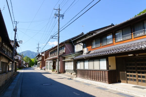 Komaba vecchia via dello shopping nel villaggio di Achi, Nagano meridionale, Giappone — Foto Stock