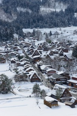 shirakawa-go kışın tarihi Köyü