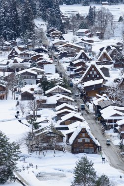 shirakawa-go kışın tarihi Köyü