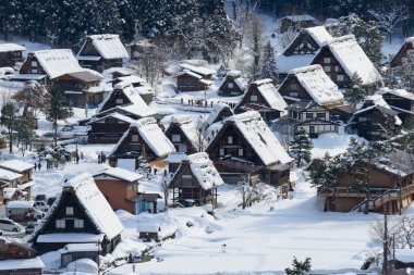 shirakawa-go kışın tarihi Köyü