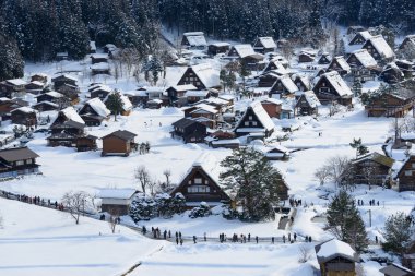 shirakawa-go kışın tarihi Köyü