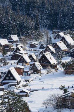 shirakawa-go kışın tarihi Köyü