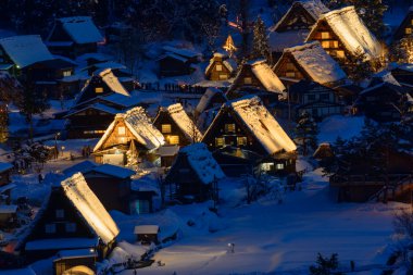 shirakawa-go kışın tarihi Köyü
