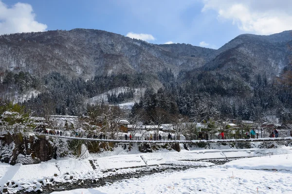 Historisches Dorf shirakawa-go im Winter — Stockfoto