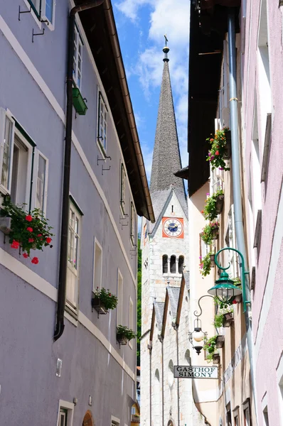 Cidade velha de Hallstatt na Áustria — Fotografia de Stock