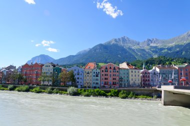 Inn Nehri ve Avusturya'da Innsbruck cityscape