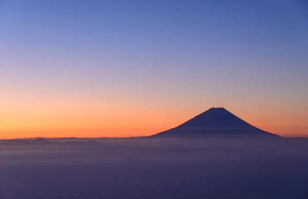 Monte Fuji e Mare di nuvole all'alba — Foto Stock