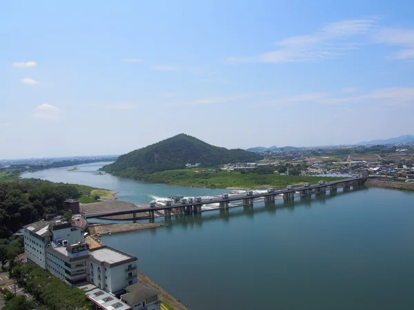 Paisaje urbano de la ciudad de Inuyama en Aichi, Japón — Foto de Stock