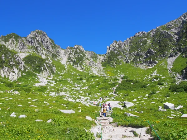 Senjojiki cirque auf dem berg kisokoma in nagano, japan — Stockfoto