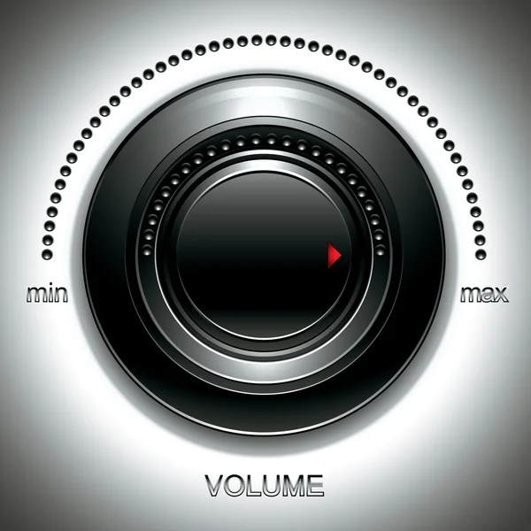 Black volume knob. — Stock Vector