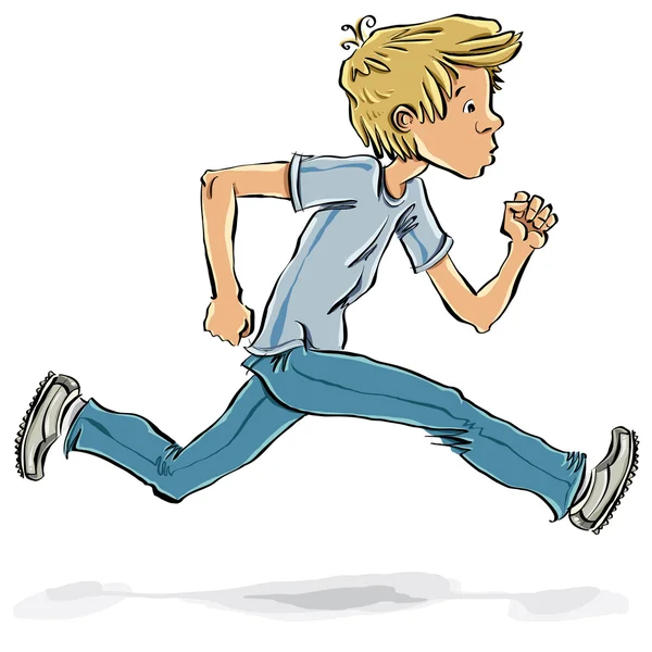 เด็กชายที่วิ่ง . — ภาพเวกเตอร์สต็อก