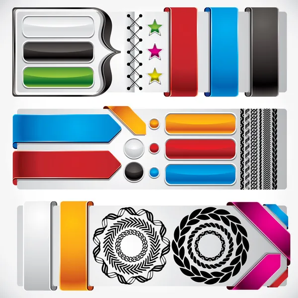 Set of web design elements. — Stock Illustration Set of web design elements. Royalty Free Stock Illustrations