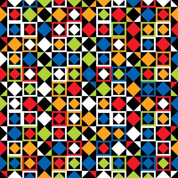 Motif géométrique sans couture avec des éléments colorés . — Image vectorielle