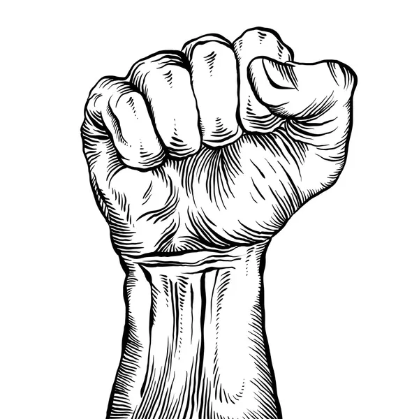 Protesto etmek için sıkı bir yumruk..