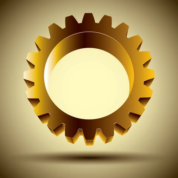 Zlatý gear. — Stockový vektor