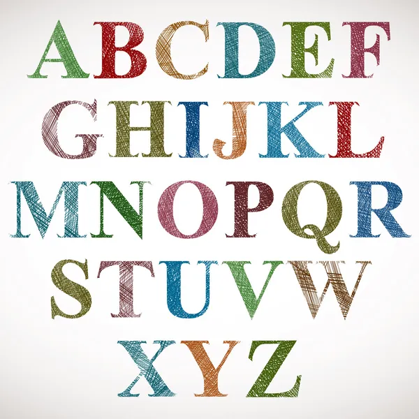 Vintage style alphabet. — 图库矢量图片