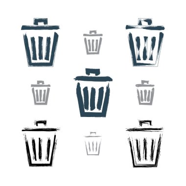 el yapımı basit vektör çöp kümesi olabilir wh izole simgeler