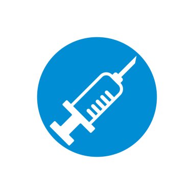 Şırınga vektör simgesi izole edildi.