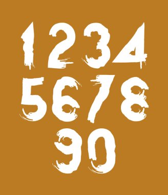 elle yazılmış çağdaş vektör haneli seti, el boyaması n doodle