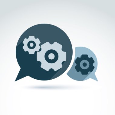 Vektör çizim vites - kurumsal sistem Tema, düzenleyecektir