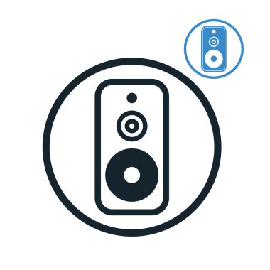 izole ses hoparlör simgesi.