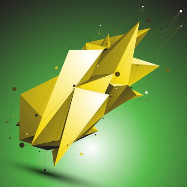 gree üzerinde çizgiler fileli altın soyut asimetrik vektör nesnesi