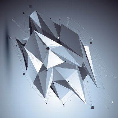 3B vektör tasarlamak teknoloji sibernetik illüstrasyon, perspektif coğrafi