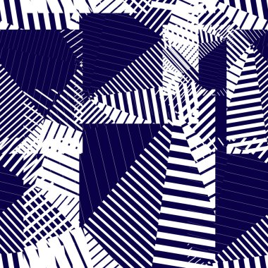 koyu çizgili soyut geometrik seamless modeli dokulu. vecto