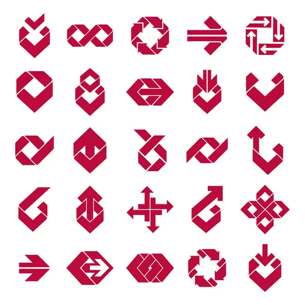 Colección abstracta de vectores de iconos de negocios creativos, sty abstracto — Vector de stock