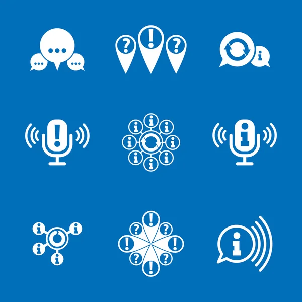 Informationen analysieren das Sammeln und Austauschen von Themensymbolen, ein — Stockvektor