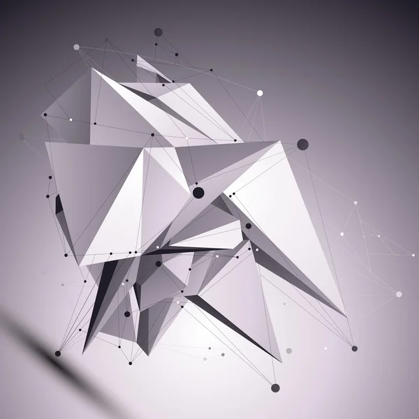 3D moderno fondo abstracto cibernético, origami futurista tem — Vector de stock