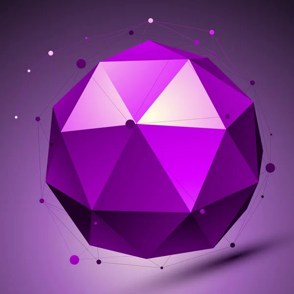 Roxo 3D moderno elegante fundo abstrato, origami futurista — Vetor de Stock