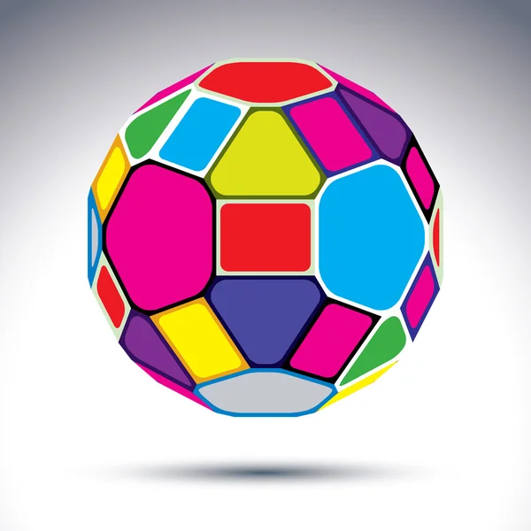 抽象复杂的三维球与万花筒的效果。明亮的 sp — 图库矢量图片
