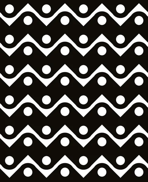 Abstracte geometrische zwarte en witte achtergrond, naadloze patroon, — Stockvector