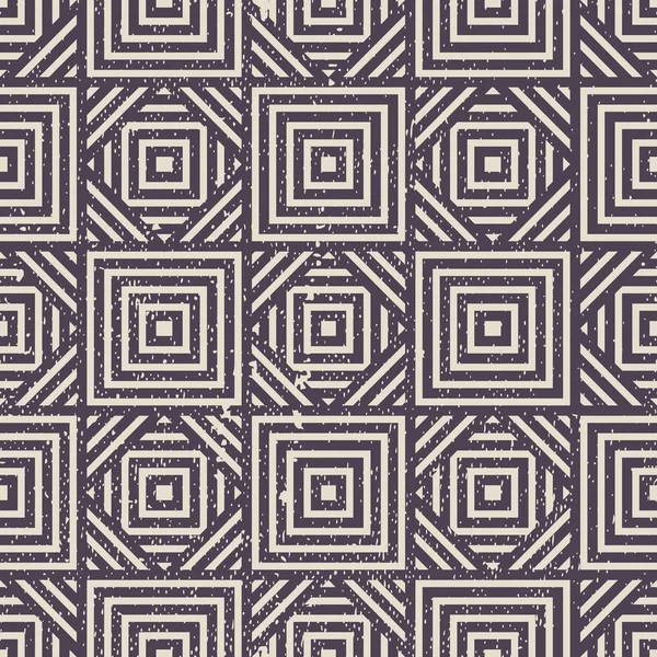 古いの幾何学的なシームレス パターン、繰り返しのビンテージ ベクトルの背景 — ストックベクタ