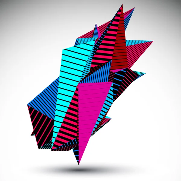 Komplicerade kontrast eps8 figur tillverkad av trianglar med — Stock vektor