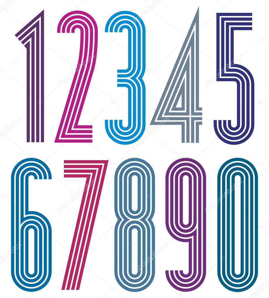 Geometric bright simple striped numbers.