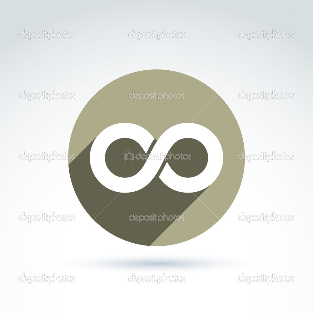 Vector infinity icon isolated on white background, illustration 