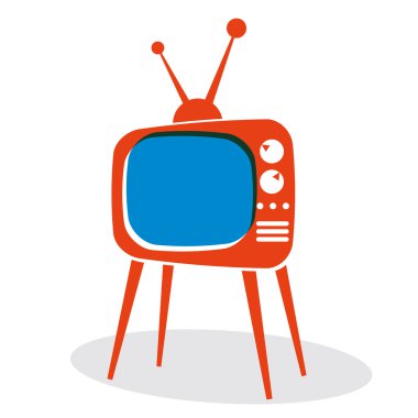 Retro televizyon seti.