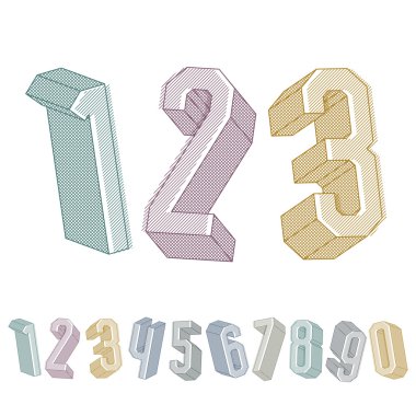 3D geometrik numaralarını satırları ile dokular oluşturabilirsiniz..