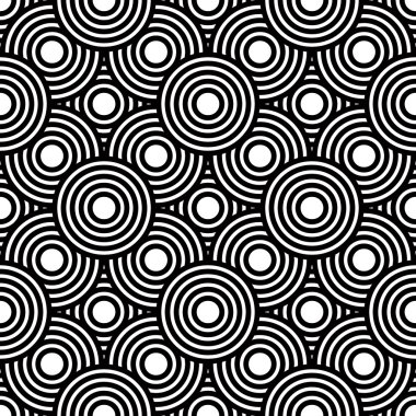 Dikişsiz siyah beyaz geometrik vektör arka plan, basit str