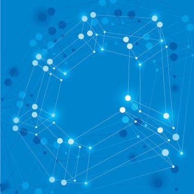 soyut mesh vektör çizim, teknoloji Tema için şablon