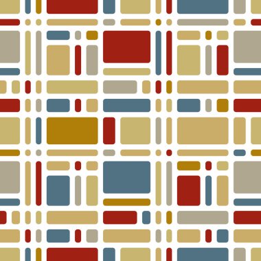 Colorful mosaic tiles seamless pattern. clipart