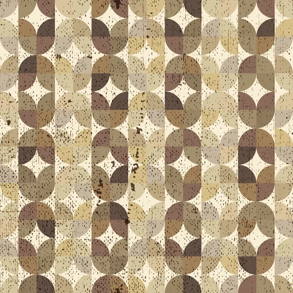 Patrón sin costura geométrica textil desgastado ornamental, abstr vector — Archivo Imágenes Vectoriales