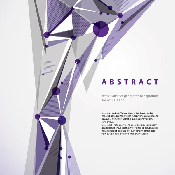 Fondo geométrico abstracto vectorial, ilustración de estilo moderno . — Archivo Imágenes Vectoriales