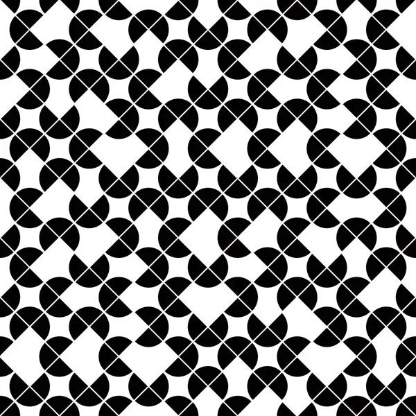 Черно-белый геометрический бесшовный рисунок, векторный контрастный сферой — стоковый вектор
